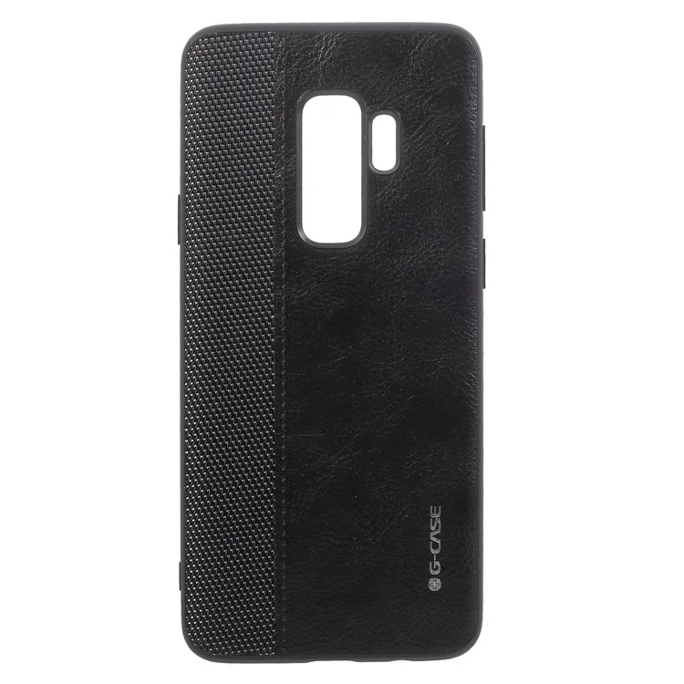 G-CASE Cloth Leather Splicing Coated PC Back Case with TPU Edges for Samsung Galaxy S9 Plus G965 - Black