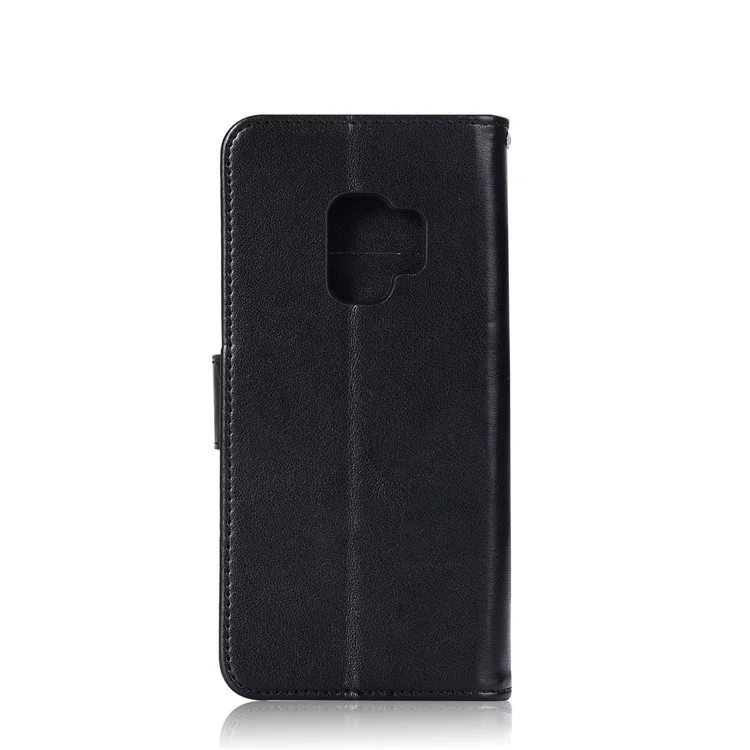 Imprint Owl Dream Catcher Pattern PU Leather Wallet Case for Samsung Galaxy S9 - Black