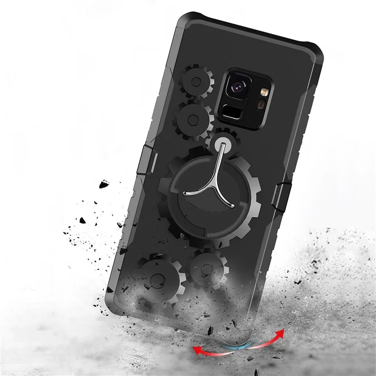 Cool Gear PC+TPU Hybrid Kickstand Case with Armband for Samsung Galaxy S9 - Black