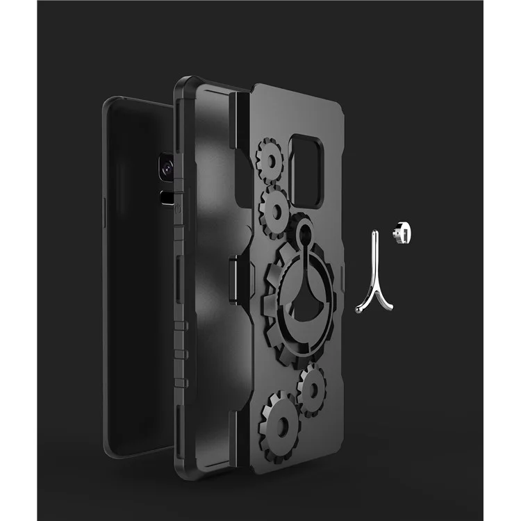 Cool Gear PC+TPU Hybrid Kickstand Case with Armband for Samsung Galaxy S9 - Black
