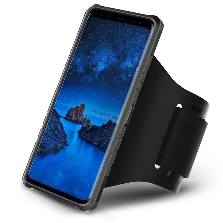 Cool Gear PC+TPU Hybrid Kickstand Case with Armband for Samsung Galaxy S9 - Black