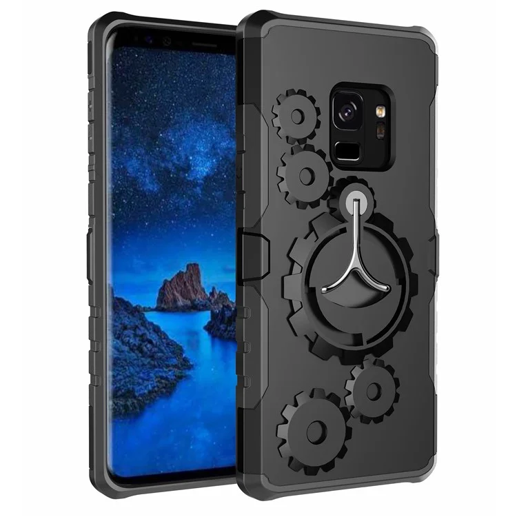 Cool Gear PC+TPU Hybrid Kickstand Case with Armband for Samsung Galaxy S9 - Black