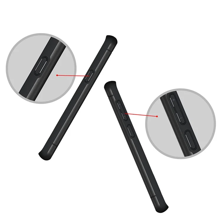 For Samsung Galaxy S9+ G965 Brushed PC TPU Hybrid Kickstand Card Holder Case - Black
