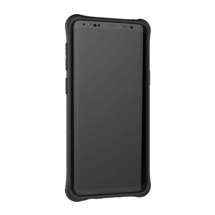 360-Degree Rotary Kickstand Armor PC + TPU Hybrid Case Accessory for Samsung Galaxy S9 - Black