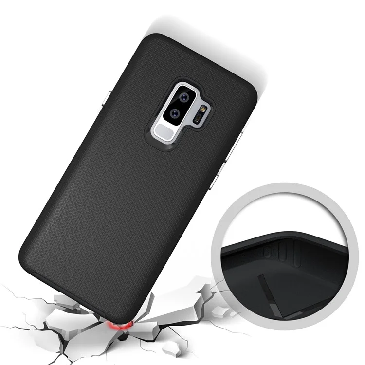 Anti-skid PC + TPU Protector Armor Casing for Samsung Galaxy S9 Plus G965 - Black