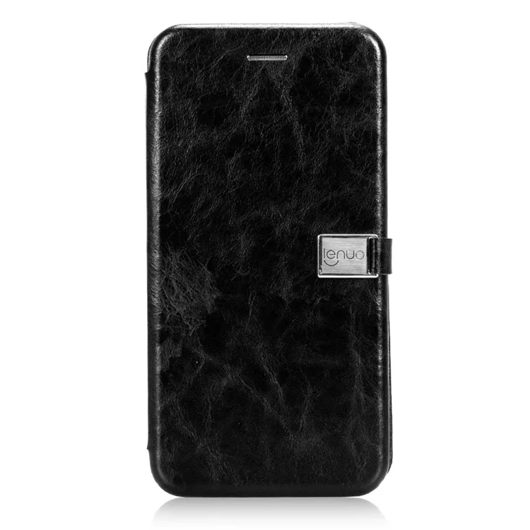 LENUO Crazy Horse PU Leather Case with Card Slot for Samsung Galaxy S9+ G965 - Black