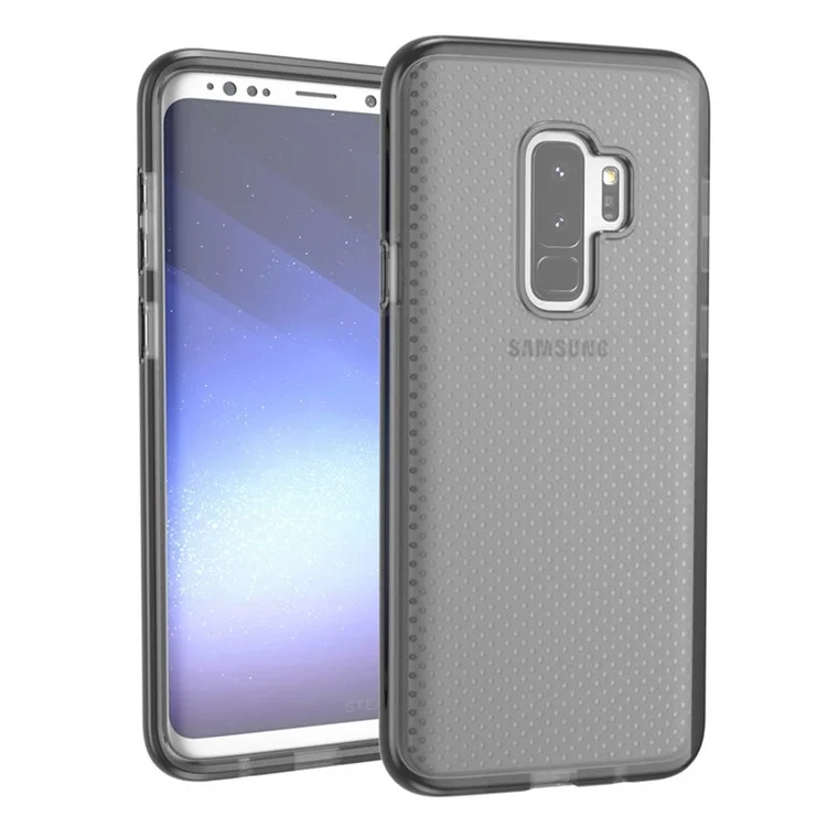 Seamless Dots Gel TPU Cover Case for Samsung Galaxy S9 Plus G965 - All Black