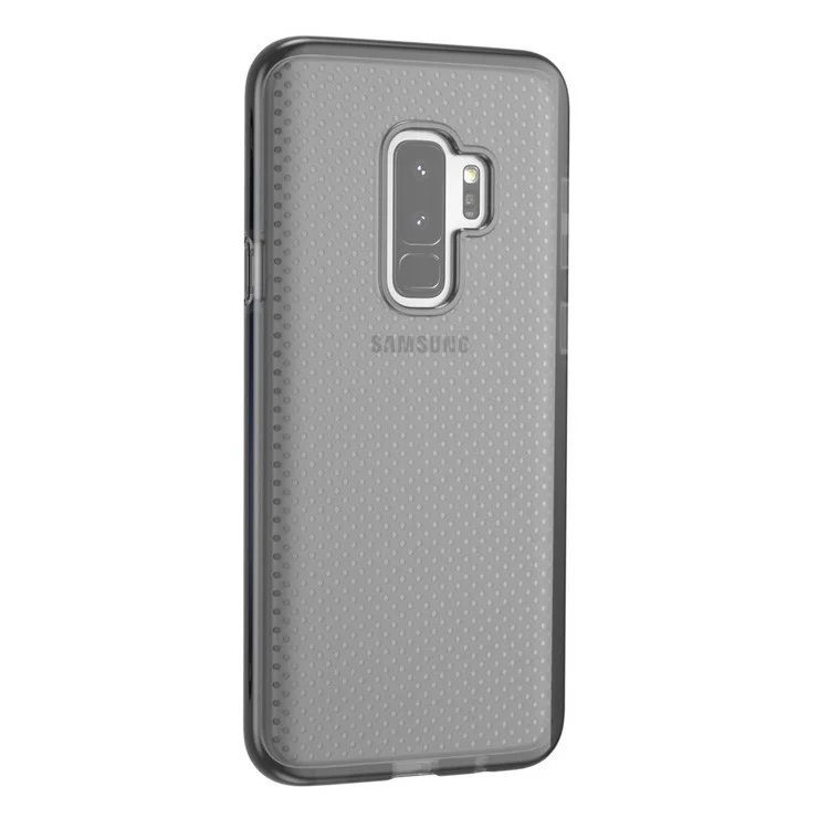 Seamless Dots Gel TPU Cover Case for Samsung Galaxy S9 Plus G965 - All Black