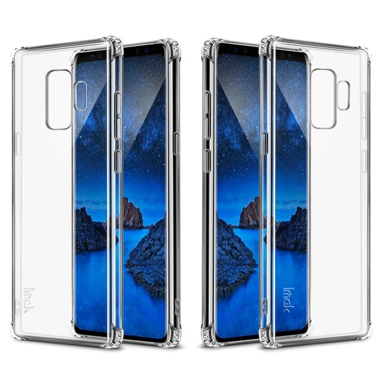 IMAK Anti-drop Flexible TPU Mobile Phone Cover Shell for Samsung Galaxy S9 - Transparent