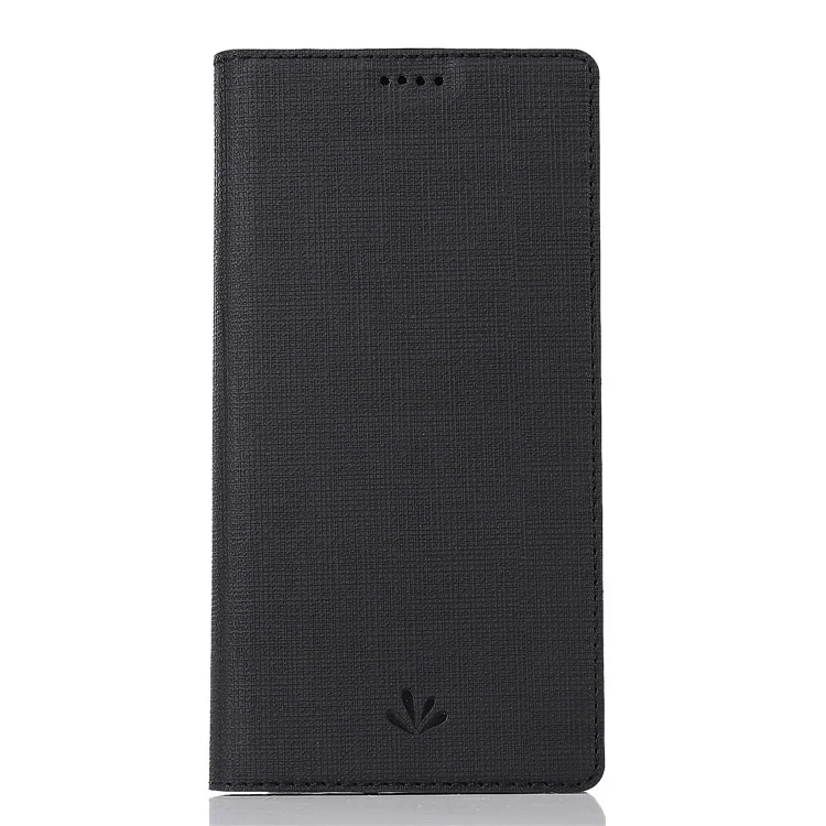 VILI DMX Cross Texture Card Holder Leather Stand Case for Samsung Galaxy S9 G960 - Black
