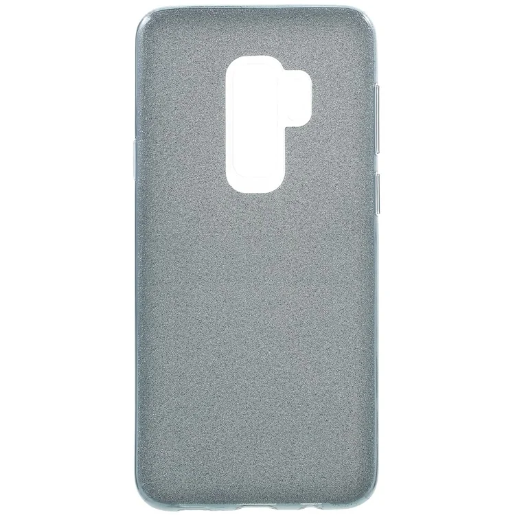 Glittery TPU + PC Hybrid Case Cover for Samsung Galaxy S9 Plus G965 - Grey
