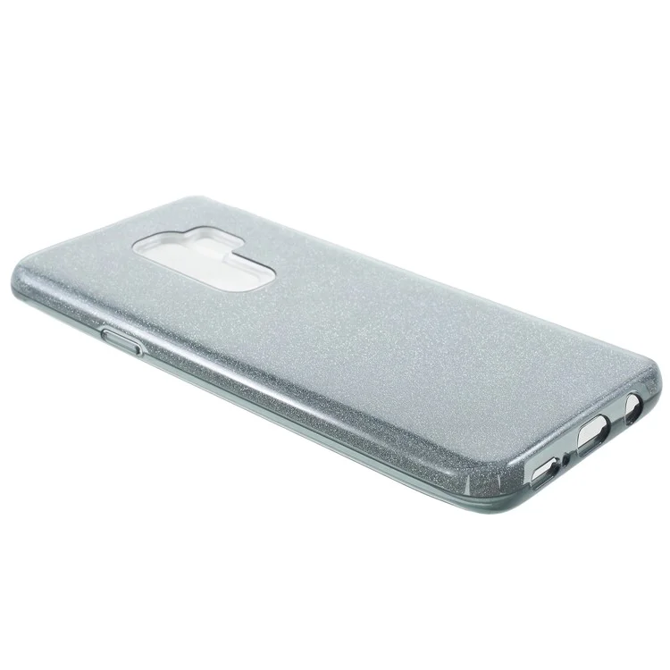 Glittery TPU + PC Hybrid Case Cover for Samsung Galaxy S9 Plus G965 - Grey