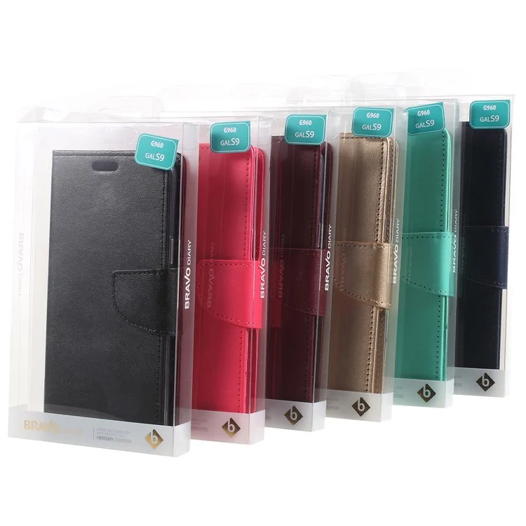 MERCURY GOOSPERY Bravo Diary Wallet Leather Mobile Casing for Samsung Galaxy S9 - Black