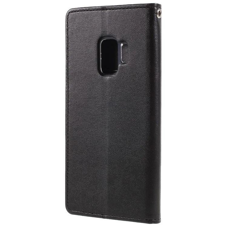 MERCURY GOOSPERY Bravo Diary Wallet Leather Mobile Casing for Samsung Galaxy S9 - Black