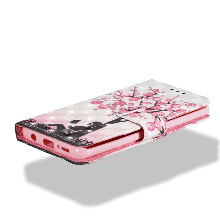 Patterned PU Leather Wallet Stand Casing for Samsung Galaxy S9 G960 - Pretty Flower Tree