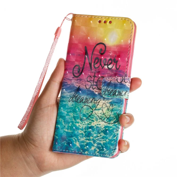 Pattern Printing Wallet Leather Stand Protection Case for Samsung Galaxy S9 Plus G965 - Sun and Sea