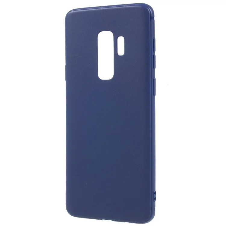 Matte Anti-scratch TPU Mobile Phone Case for Samsung Galaxy S9+ G965 - Dark Blue