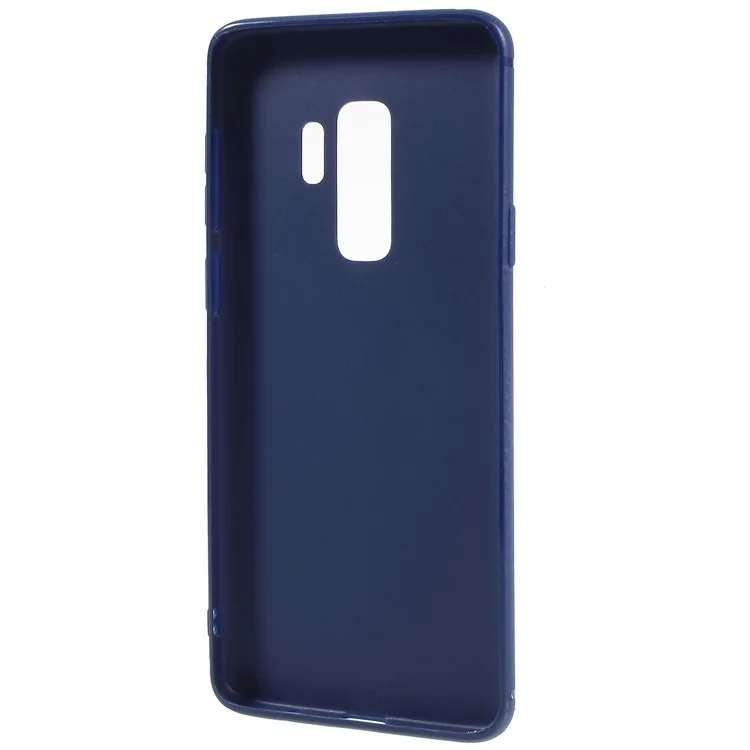 Matte Anti-scratch TPU Mobile Phone Case for Samsung Galaxy S9+ G965 - Dark Blue