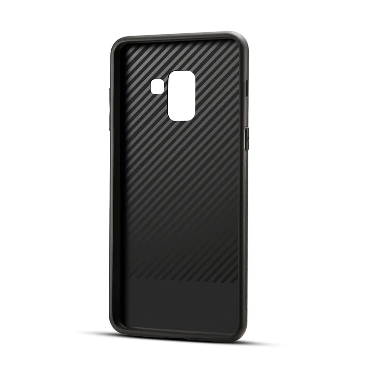 Pattern Printing PU Leather Coated PC + TPU Hybrid Case for Samsung Galaxy A8+ (2018) - Elegant Peony