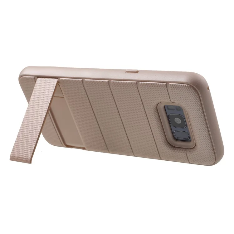 Cool Armor PC + TPU Hybrid Case with Invisible Kickstand for Samsung Galaxy S8 Plus SM-G955 - Rose Gold