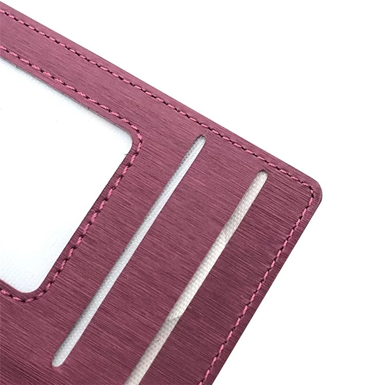 SHOUHUSHEN for Samsung Galaxy S9+ G965 Brushed Card Slots PU Leather Coated Hard Back Case - Wine Red