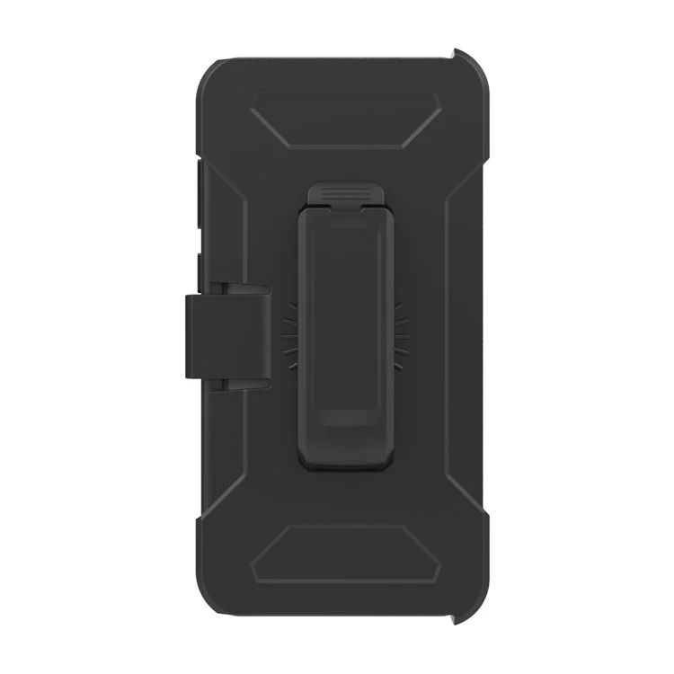 Revolving Kickstand Belt Clip Heavy Duty PC + Silicone Hybrid Case for Samsung Galaxy S9 Plus G965 - Black