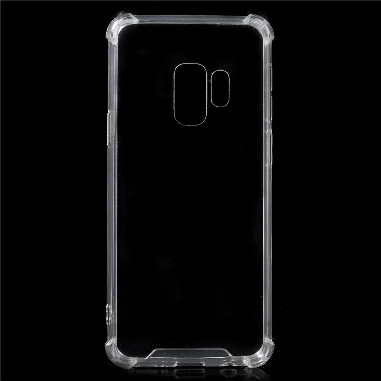 Acrylic Cristal Claro + TPU Flexible TPU Case Para Samsung Galaxy S9 G960 - Transparente