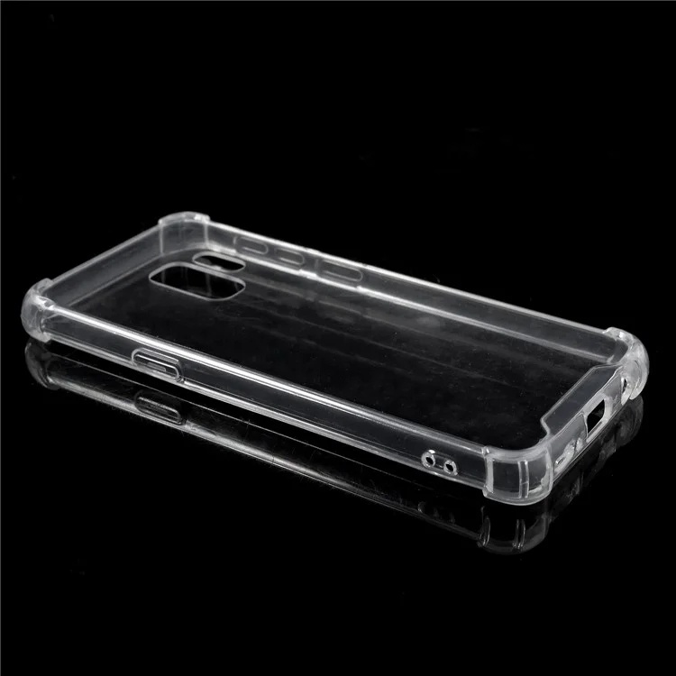 Crystal Clear Acrylic + Flexible TPU Hybrid Phone Case for Samsung Galaxy S9 G960 - Transparent