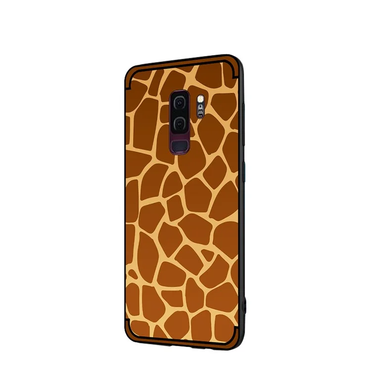 NXE Embossed Patterned Soft TPU Phone Case for Samsung Galaxy S9 Plus SM-G965 - Giraffe Texture