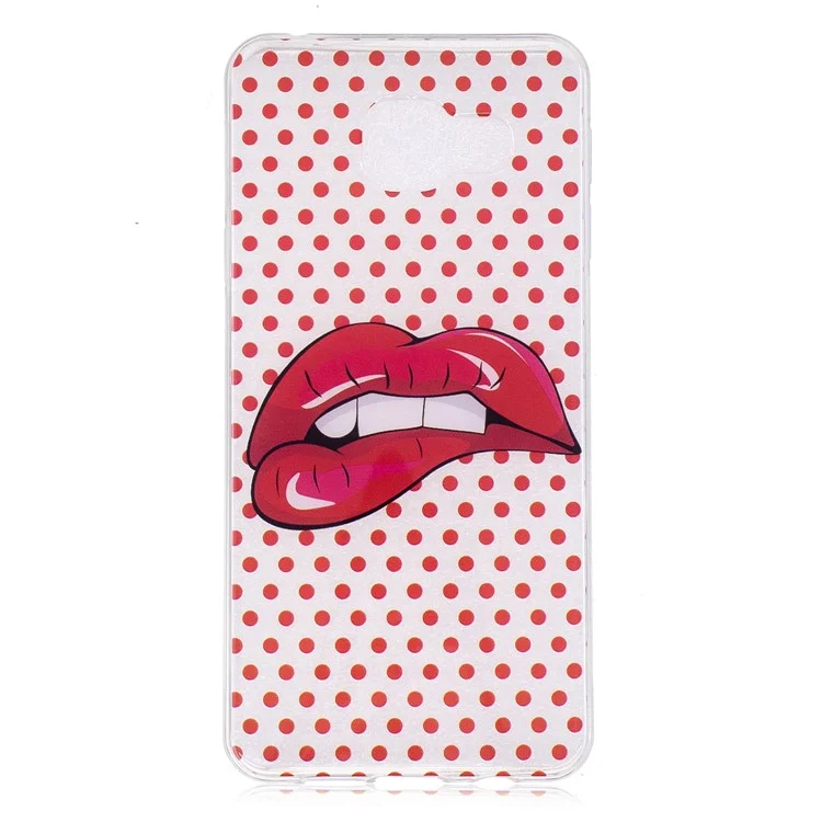 Pattern Printing IMD TPU Case for Samsung Galaxy A5 SM-A510F (2016) - Red Lip