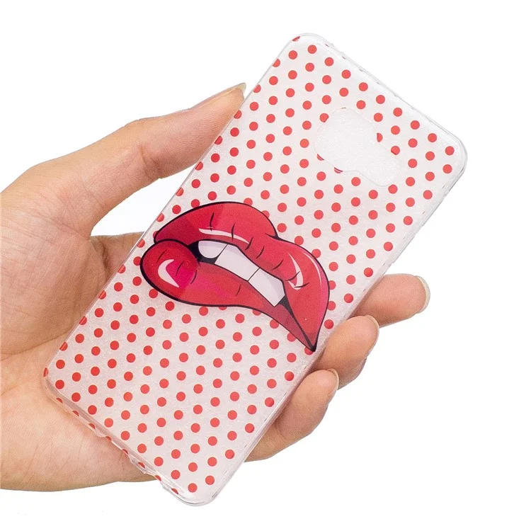 Pattern Printing IMD TPU Case for Samsung Galaxy A5 SM-A510F (2016) - Red Lip