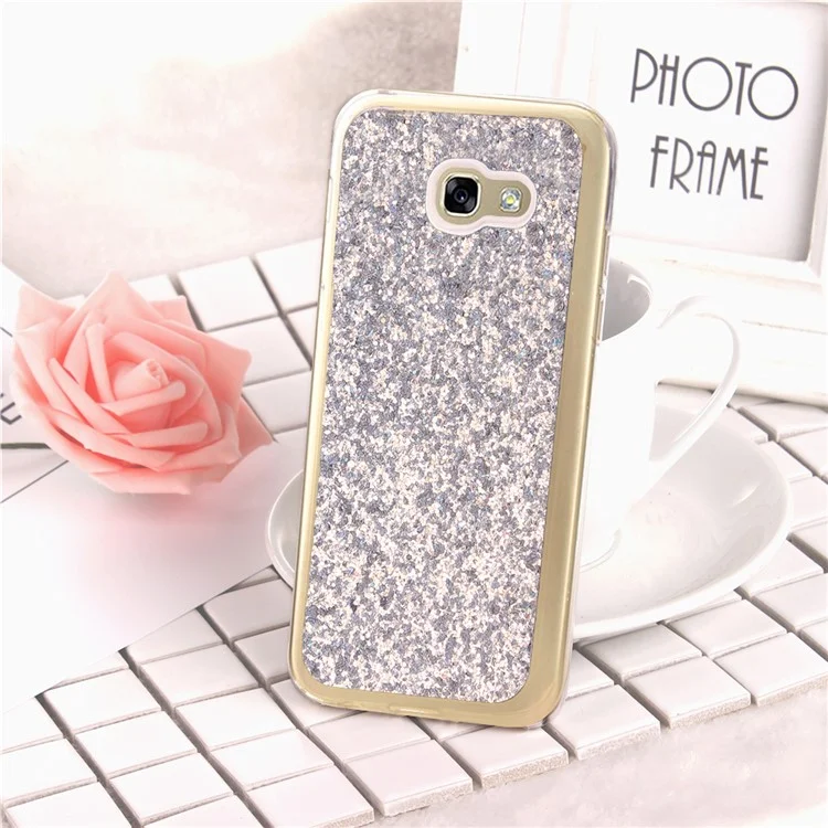 Glittery Sequins TPU Casing Case for Samsung Galaxy A5 (2017) SM-A520 - Silver