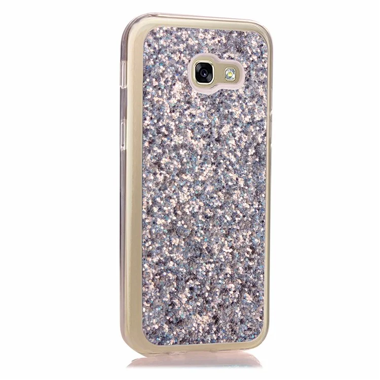 Glittery Sequins TPU Casing Case for Samsung Galaxy A5 (2017) SM-A520 - Silver