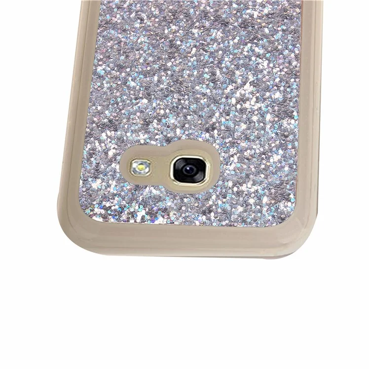 Glittery Sequins TPU Casing Case for Samsung Galaxy A5 (2017) SM-A520 - Silver