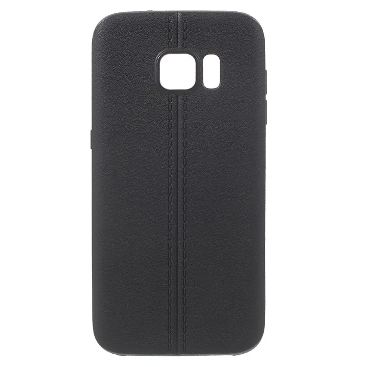 Lines TPU Gel Phone Cover for Samsung Galaxy S7 - Black