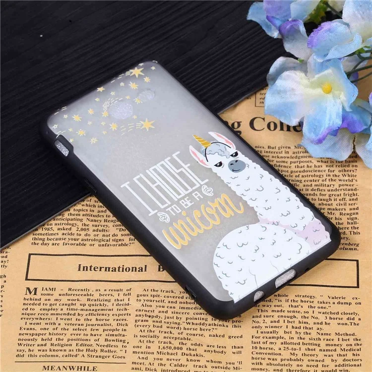 Embossment Pattern Rubberized TPU + PC Hybrid Case for Samsung Galaxy J5 (2017) US Version/J5 Pro (2017) - I Choose to Be a Unicorn