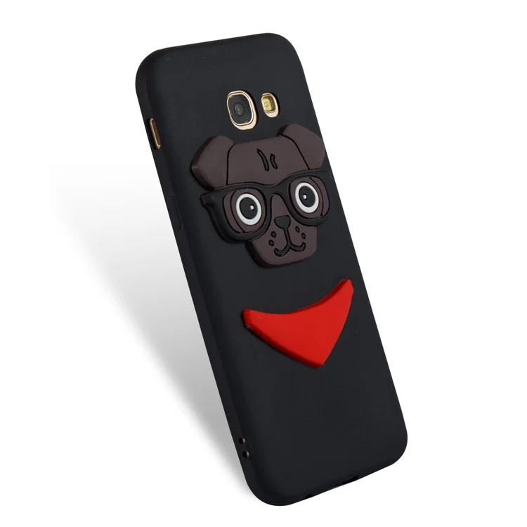 Cute 3D Puppy TPU Cover for Samsung Galaxy A5 (2017) SM-A520 - Black