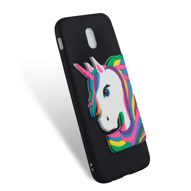 Lovely 3D Unicorn Pattern TPU Case for Samsung Galaxy J5 Pro (2017) / J5 (2017) EU Version - Black