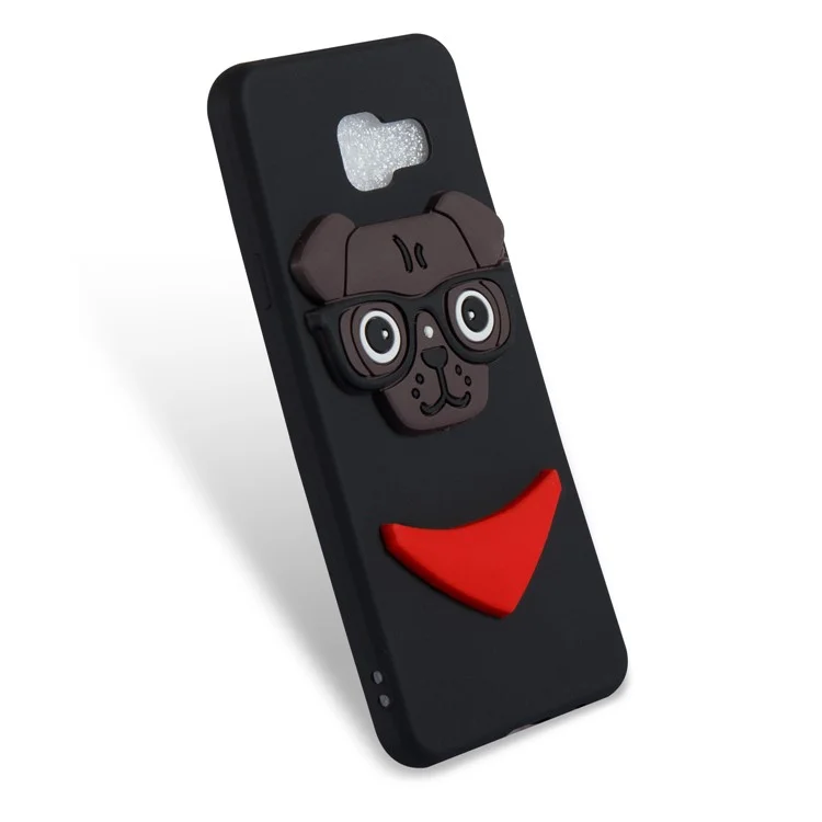 Lovely 3D Dog Pattern TPU Case for Samsung Galaxy A3 SM-A310F (2016) - Black