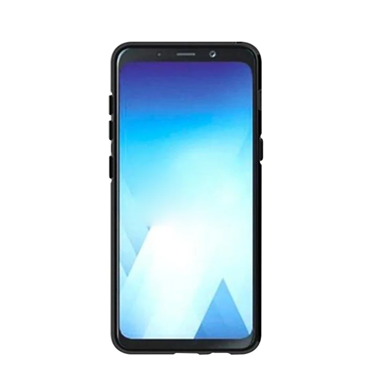 NXE Pattern Printing Rhinestone Decorated Soft TPU Case for Samsung Galaxy A8 Plus (2018) - Necklace with Heart Pendant