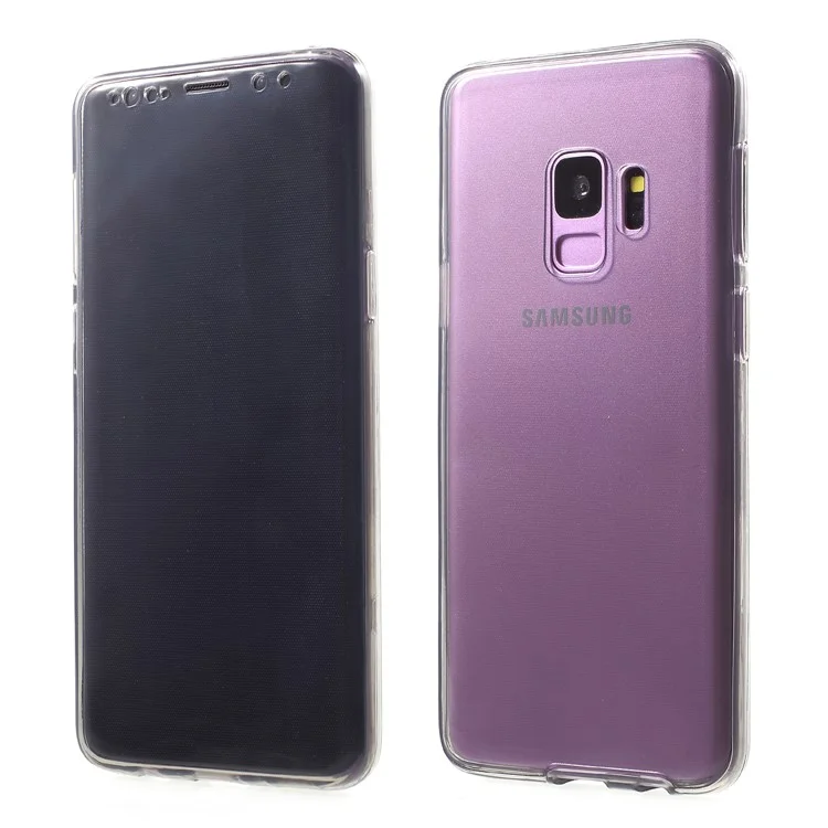 2-in-1 Touchable TPU Case (Front + Back) for Samsung Galaxy S9 G960 - Black