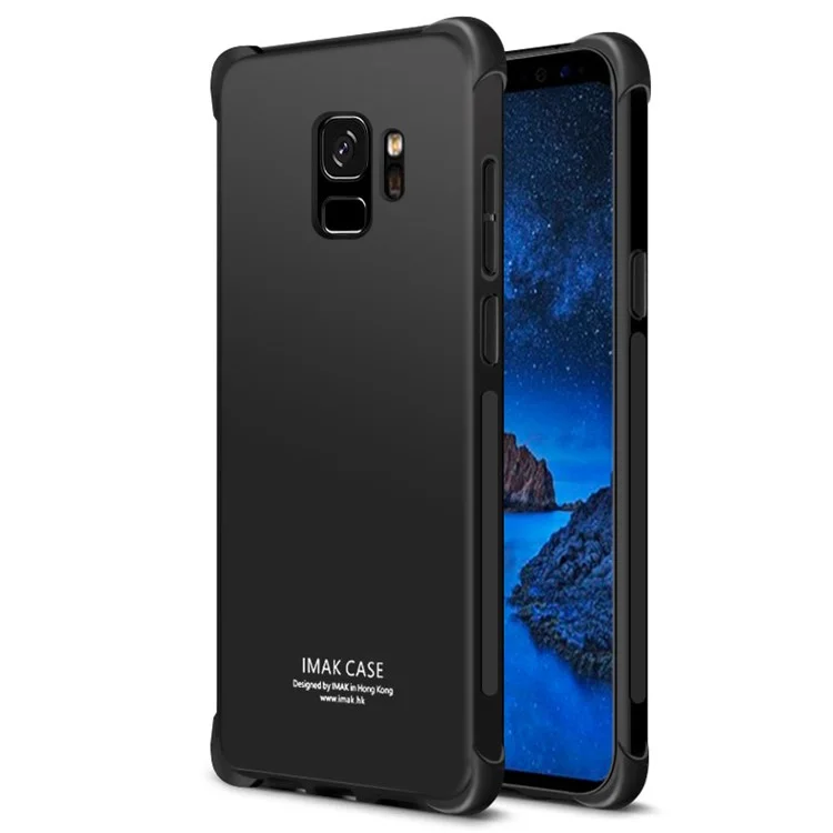 IMAK Skin Feel Airbag Shockproof TPU Casing for Samsung Galaxy S9 G960 - Metal Black