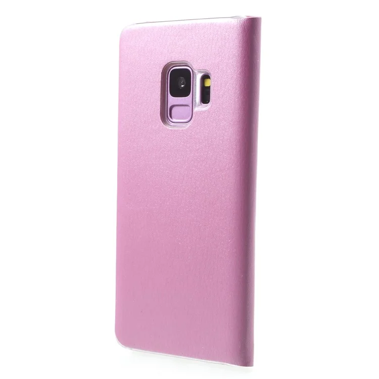 Litchi Texture Card Holder Leather Case for Samsung Galaxy S9 G960 - Pink