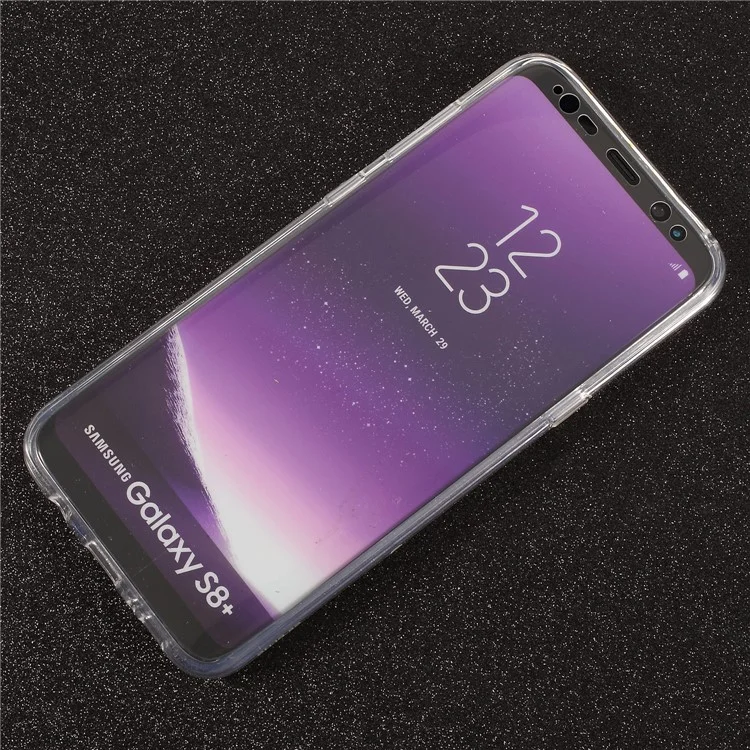 Touchable Acrylic TPU Hybrid Front + Soft TPU Hybrid Mobile Cover for Samsung Galaxy S8 Plus G955 - Transparent