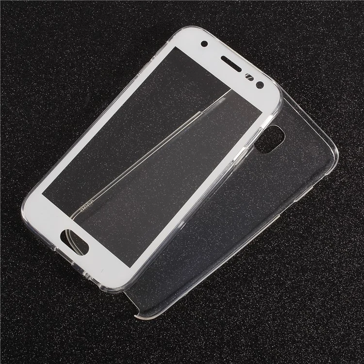 2-in-1 Touchable Cover (Acrylic Front + TPU Back) for Samsung Galaxy J3 (2017) EU Version/J3 Pro (2017) - White