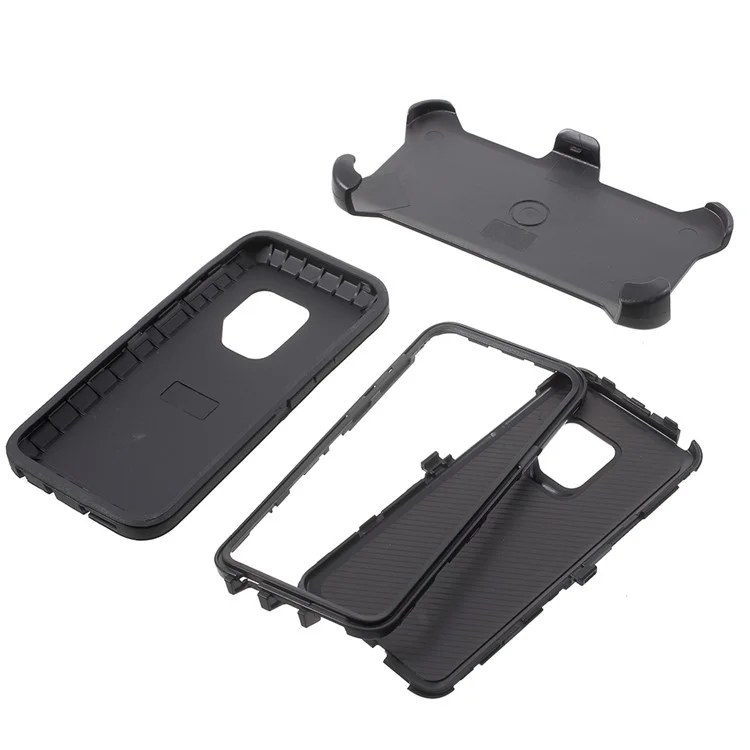 Heavy Duty Kickstand Belt Clip PC + TPU Hybrid Case for Samsung Galaxy S9 G960 - Black