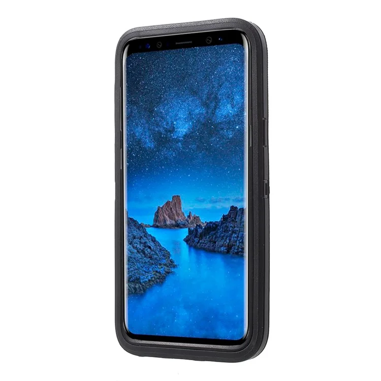 Heavy Duty Kickstand Belt Clip PC + TPU Hybrid Case for Samsung Galaxy S9 G960 - Black