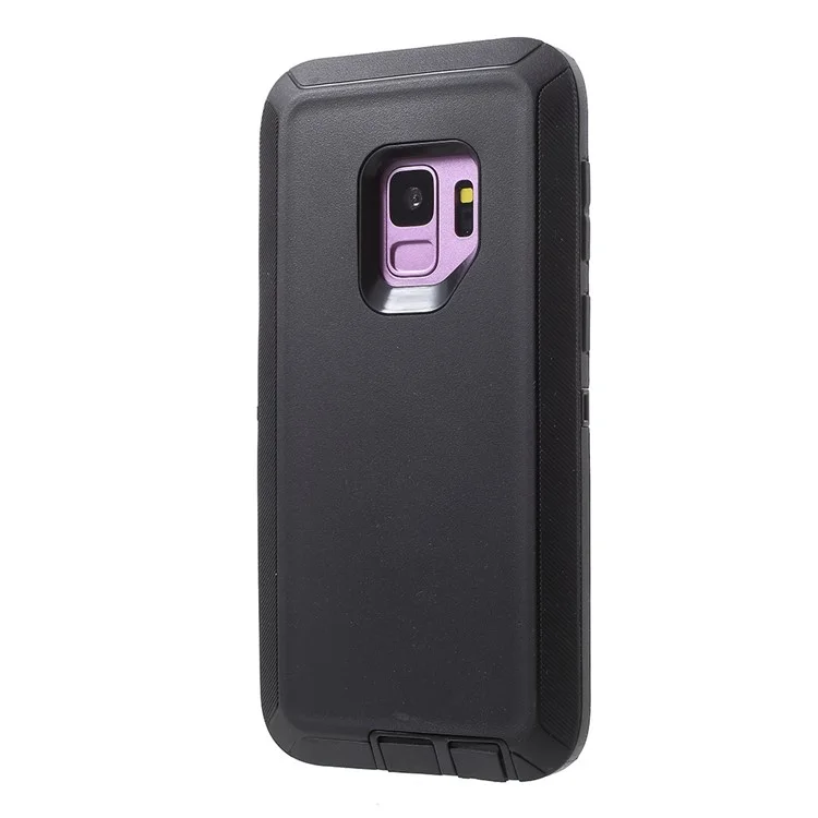 Heavy Duty Kickstand Belt Clip PC + TPU Hybrid Case for Samsung Galaxy S9 G960 - Black