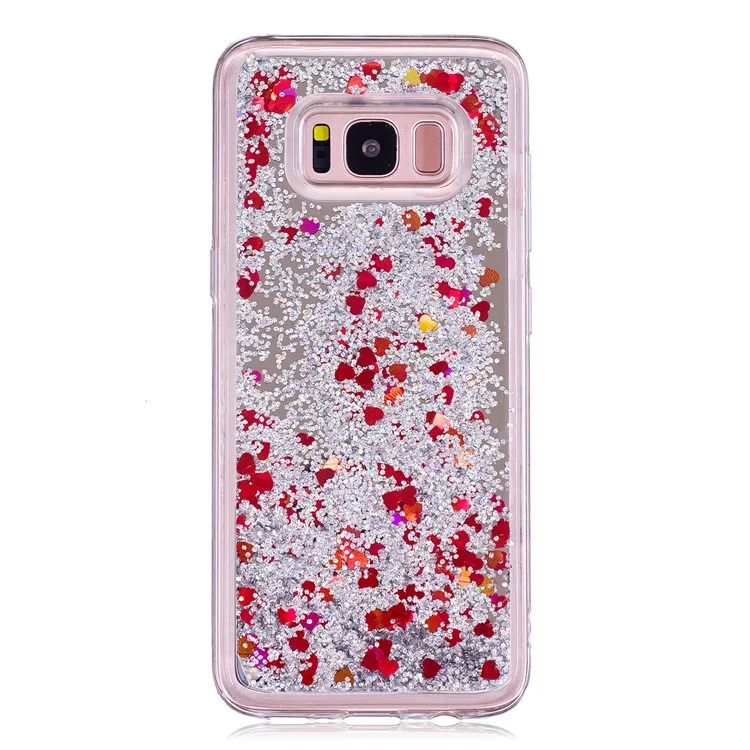 Dynamic Glitter Sequins Quicksand Mirror Surface TPU Case for Samsung Galaxy S8 SM-G950 - Silver