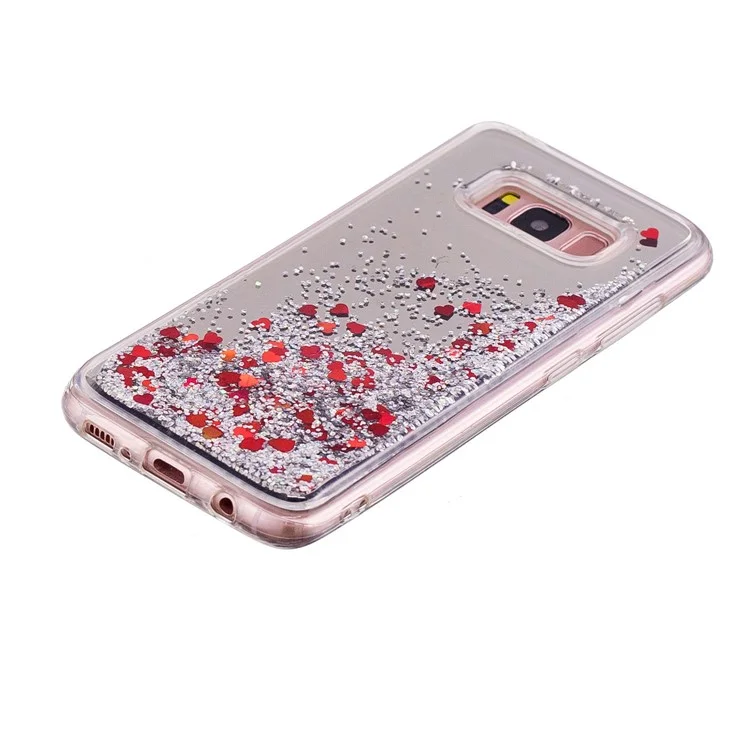 Dynamic Glitter Sequins Quicksand Mirror Surface TPU Case for Samsung Galaxy S8 SM-G950 - Silver